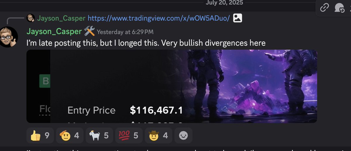 jayson_casper's tweet image. Shoutout to the CasperCrew Discord community! Once again, the plan was made, the trade was taken, community was notified when I entered & the profits were LOCKED in!!
Literally NAILED the exact bottom on this one!!!
Join the community jaysoncaspertrading.com