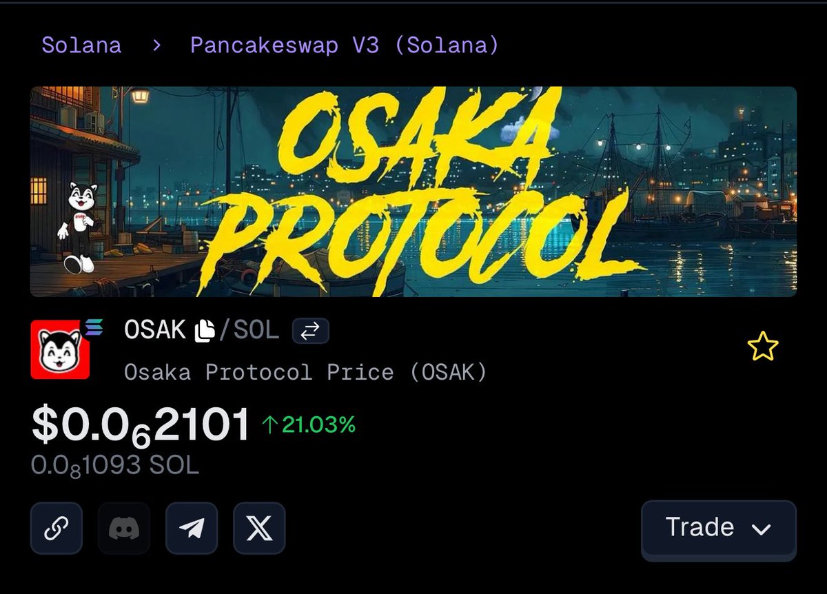 OsakaProtocol's tweet image. Osaka Protocol token information has been updated for all pairs on @GeckoTerminal ⛩️

⛩️ geckoterminal.com/solana/pools/A… ⛩️

#ifeelbetter