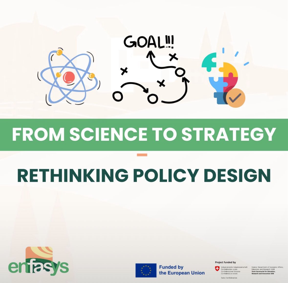 📜 There’s no shortage of good ideas—but what makes policies actually work? 

In ENFASYS HEU, we study how to co-design policies that truly support the shift to sustainable farming systems. 

#ENFASYS #PolicyDesign #CAP #FoodSystems #SciencePolicy #HorizonEU