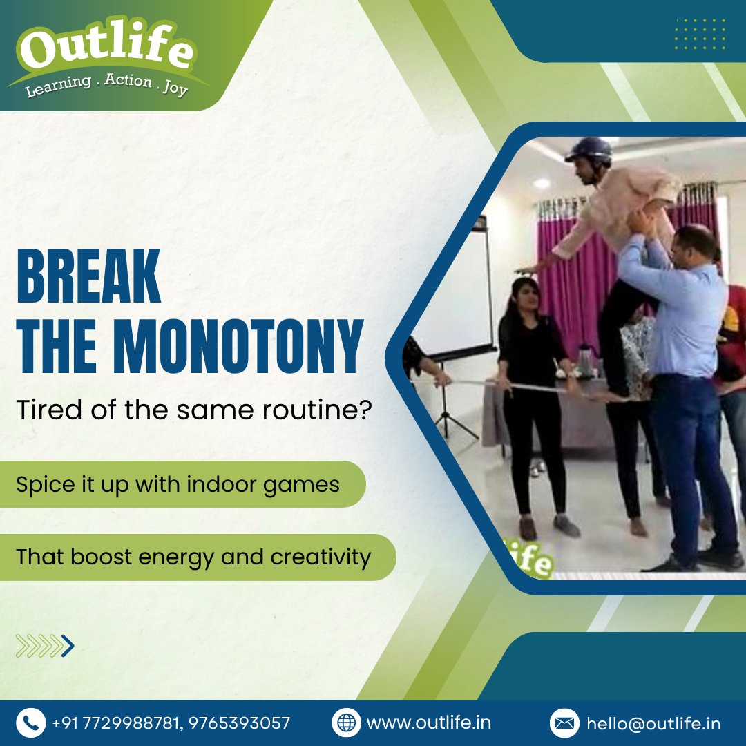 Outlife_in's tweet photo. Bored at work? Game on, team up, power up!

Break the boring work routine with fun indoor games that refresh minds, build strong team spirit, and improve creativity at work.

#IndoorGames #TeamBuilding #OfficeFun #WorkplaceCulture #EmployeeWellbeing #BreakTheRoutine #OutlifeIndia https://t.co/sk1fFHmzI0