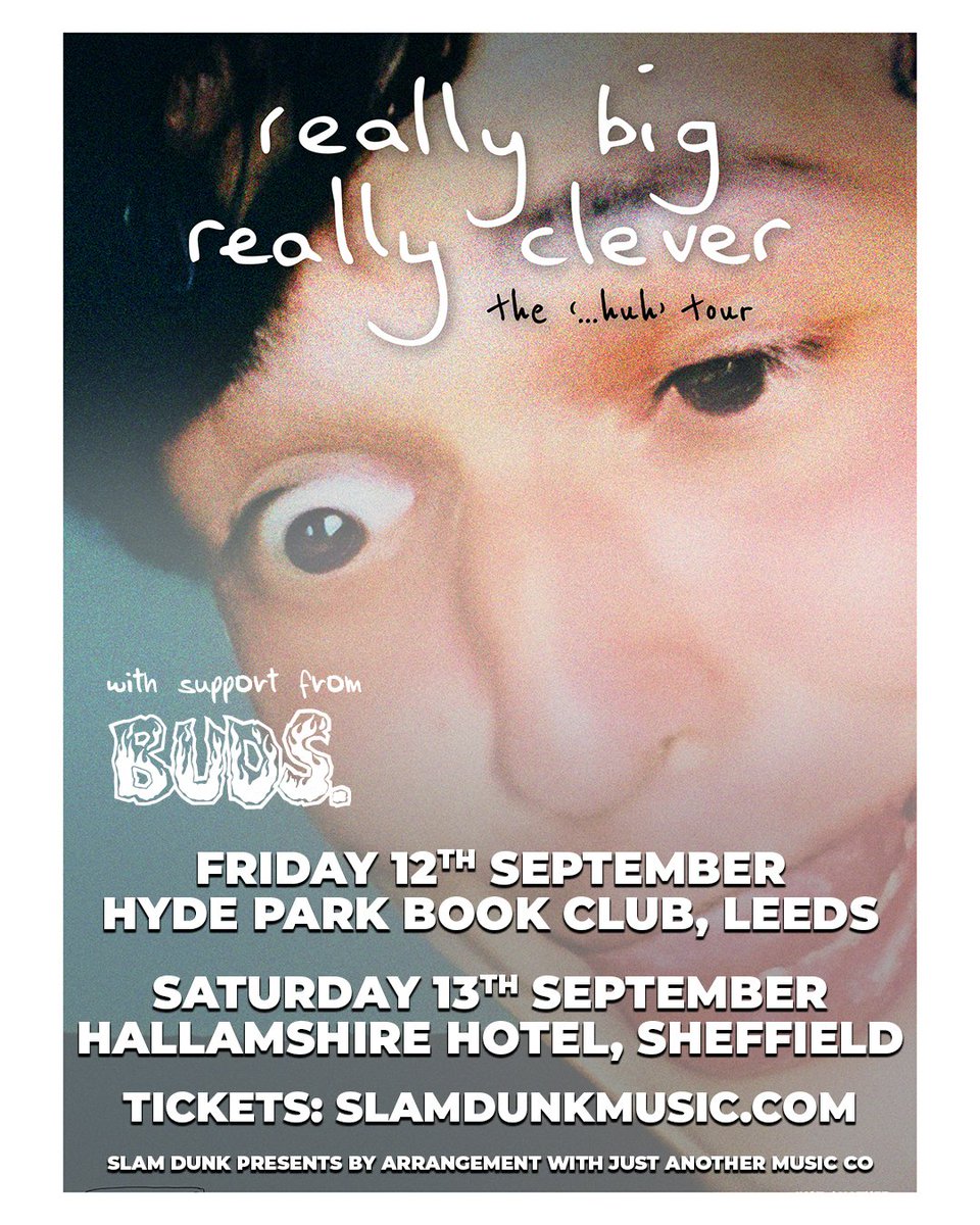 slamdunkpresent's tweet image. Combining catchy hooks with the passion of punk, emo and more 👉 @budsfullstop join Really Big Really Clever at @HPBCLeeds and Hallamshire Hotel in Sheffield this September!
Tickets are on sale now from slamdunkmusic.seetickets.com/artist/really-…