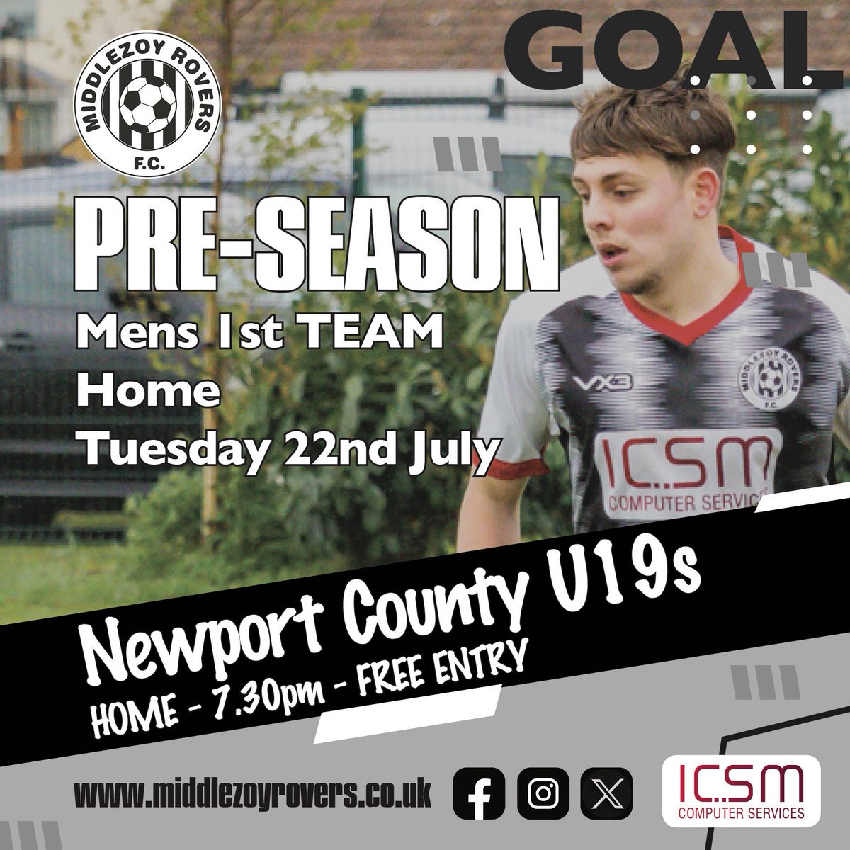 Middlezoy Rovers FC (@middlezoyrovers) on Twitter photo Tomorrow night the 1st Team continue pre-season.
This time at home.
7.30pm Kick Off
FREE entry v <a href="/NewportCounty/">Newport County AFC</a> U19s. Come along and support local players ⚫️⚪️
<a href="/swsportsnews/">South West Sports News</a> <a href="/swpleague/">WALTER C. PARSON PENINSULA LEAGUE</a> <a href="/SMSTfriendlies/">Somerset Friendlies & Refs</a> Tomorrow night the 1st Team continue pre-season.
This time at home.
7.30pm Kick Off
FREE entry v <a href="/NewportCounty/">Newport County AFC</a> U19s. Come along and support local players ⚫️⚪️
<a href="/swsportsnews/">South West Sports News</a> <a href="/swpleague/">WALTER C. PARSON PENINSULA LEAGUE</a> <a href="/SMSTfriendlies/">Somerset Friendlies & Refs</a>