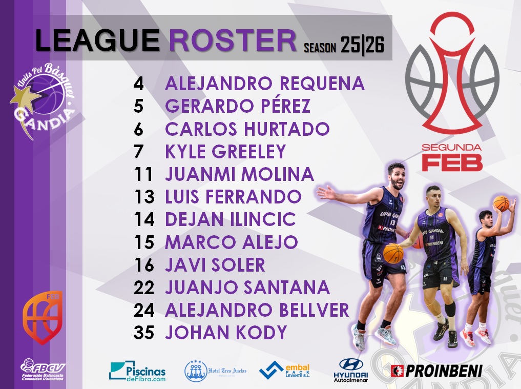 𝟭º 𝗘𝗤𝗨𝗜𝗣𝗢 | 🏀

👕 𝗖𝗼𝗻𝗳𝗶𝗿𝗺𝗮𝘁𝘀 𝗲𝗹𝘀 𝗱𝗼𝗿𝘀𝗮𝗹𝘀 𝗱𝗲 𝗹𝗮 𝘁𝗲𝗺𝗽𝗼𝗿𝗮𝗱𝗮 𝟮𝟱/𝟮𝟲.

⛹️  Els jugadors del PROINBENI ja han triat els seus dorsals en SEGONA FEB.

‼️No et confongues‼️ 😜

#UNITSCREIXEM 💜
#PROINBENI 🏗️  #EmbalpackLevante📦 <a href="/fbcv_es/">FBCV</a>