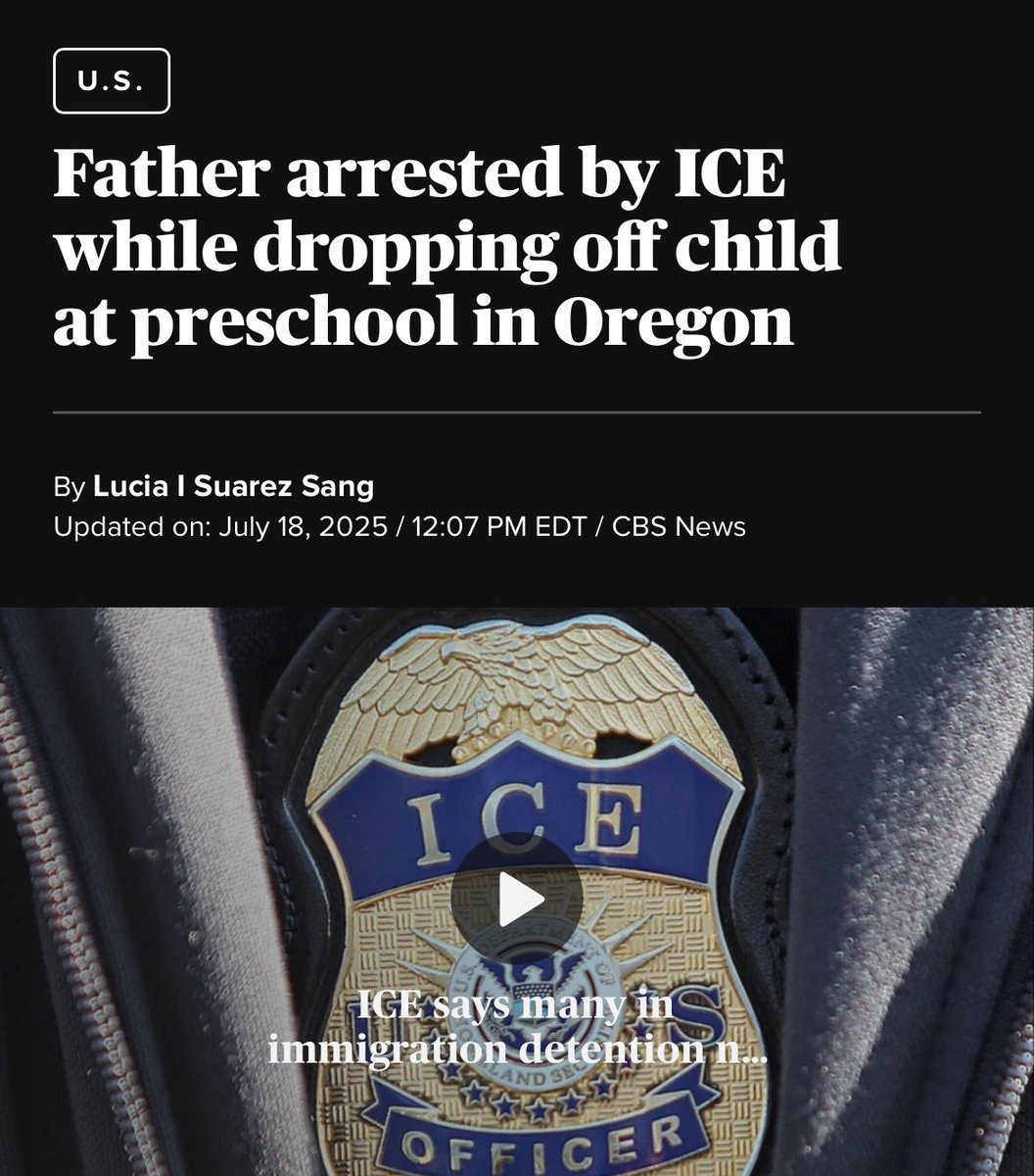 usurpthachef's tweet image. I’m glad ICE is finally getting all these dangerous criminals off the street. How can we advance and feel safe as a country when we have these immigrants that are *reads story* dropping off their children at preschool….
