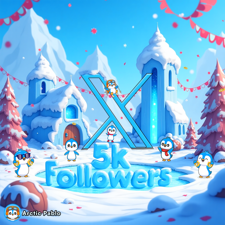 arcticpabloHQ's tweet photo. 🐧❄️ 5,000 STRONG — THE ARCTIC FAMILY IS GROWING! ❄️🐧

Dude… we just hit 5,000 followers on X, and it’s all thanks to YOU.
Every like, share, meme, referral, it’s the community that’s building this icy empire together. 💙🌍

From the first footprint in the snow to the epic stages ahead…
You’ve been here for the chills, the thrills, and the legendary Pablo vibes. 🐧✨

This isn’t just a number, it’s a signal.
A signal that Arctic Pablo is no longer just a story,  it’s a movement. 🚀

So here’s to you: the OGs, the explorers, the penguin-powered dreamers.
Let’s keep pushing, keep growing, and keep making memecoin history together. 🫡

#ArcticPablo #APC #5kFollowers #CryptoFam #memecoins #BNB #BSCGem #Binance #CryptoNews
