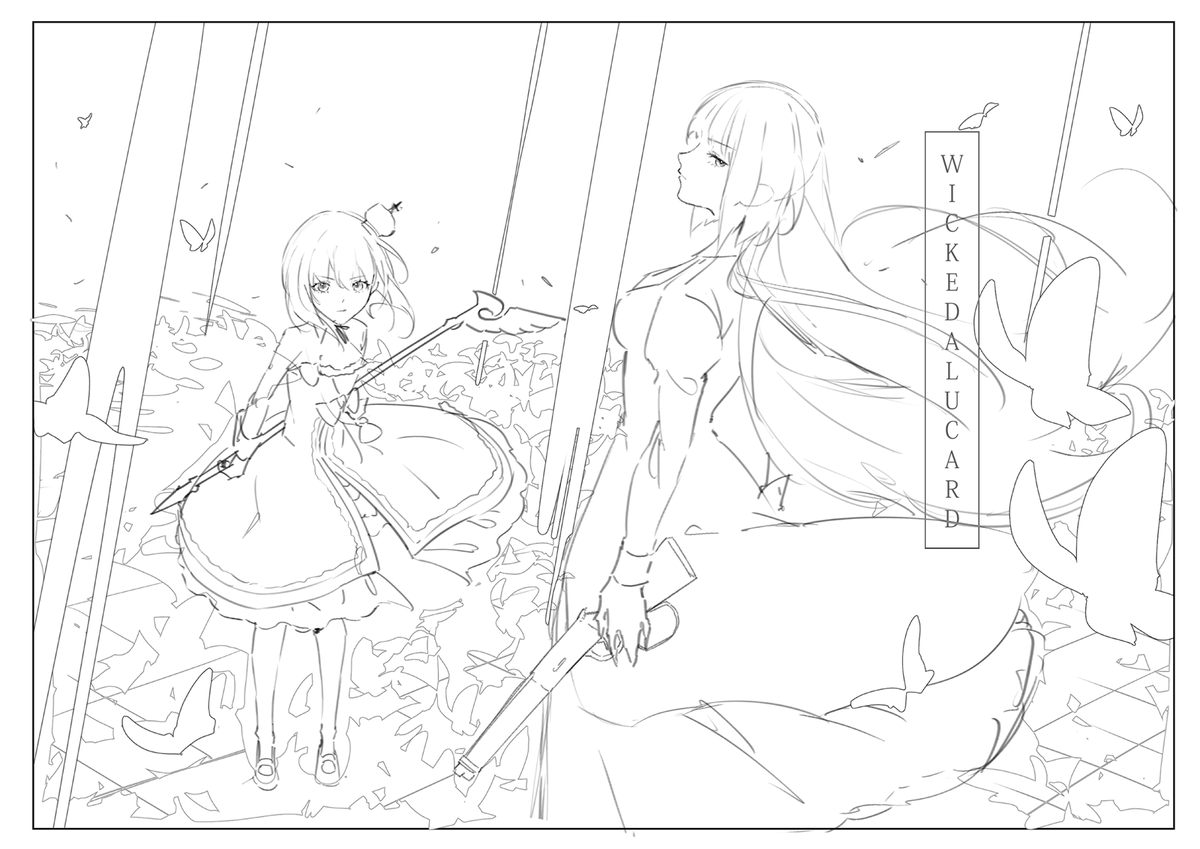 rough drafts!
Rosa and Maria of Umineko no Naku Koro ni fanart cm!
Such a nostalgic series 