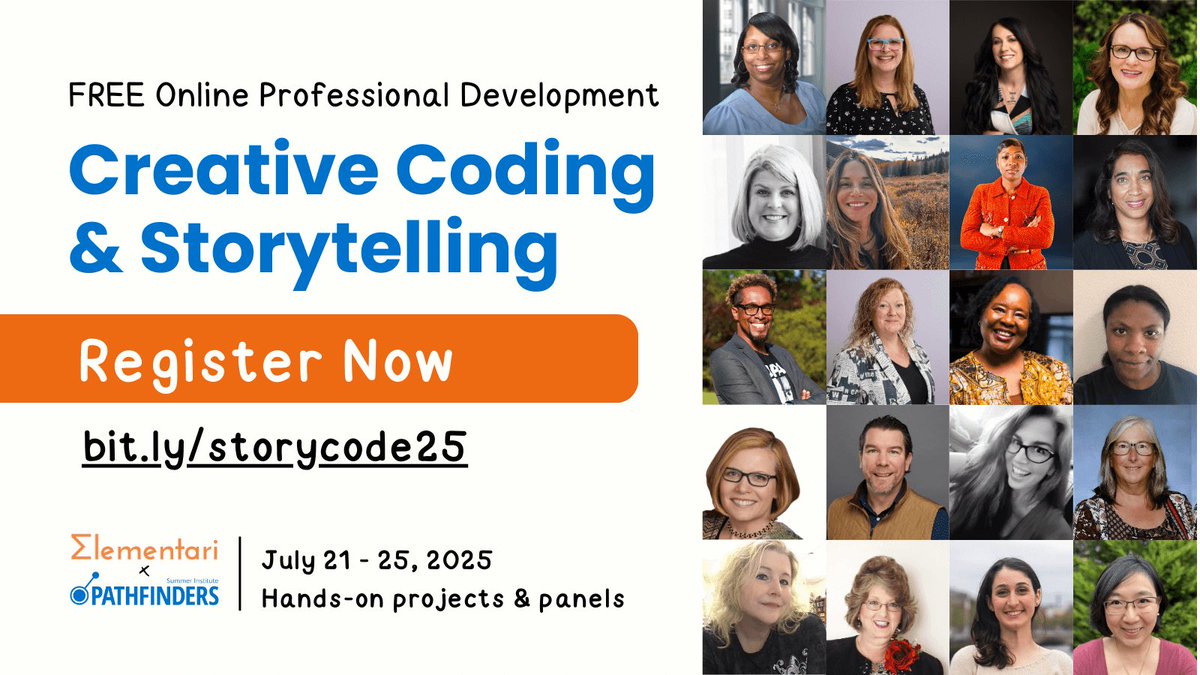 Yaritza Villalba 🇵🇦 (@yaritzav_) on Twitter photo I’m delighted to contribute to the “Amplifying Underrepresented Voices in CS & Education” panel at this year’s FREE <a href="/elementari/">Elementari - code interactive stories & games</a> Creative Coding & Storytelling PD
📆 Tomorrow, July 22 @ 12:30 PM ET
🔗 elementari.com/pathfinders-su… I’m delighted to contribute to the “Amplifying Underrepresented Voices in CS & Education” panel at this year’s FREE <a href="/elementari/">Elementari - code interactive stories & games</a> Creative Coding & Storytelling PD
📆 Tomorrow, July 22 @ 12:30 PM ET
🔗 elementari.com/pathfinders-su…