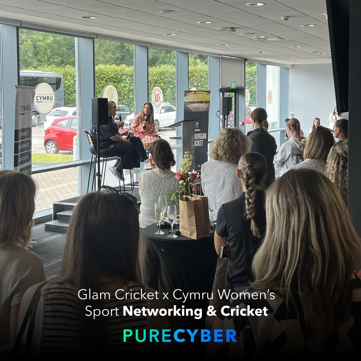PureCyberLtd's tweet image. Proud to attend the @GlamCricket × @CymruWomenSport networking event at Sophia Gardens. An inspiring day of honest discussion, great cricket and shared progress. Whether in sport or cyber, inclusion matters - and we’re committed to driving it forward. 🏏