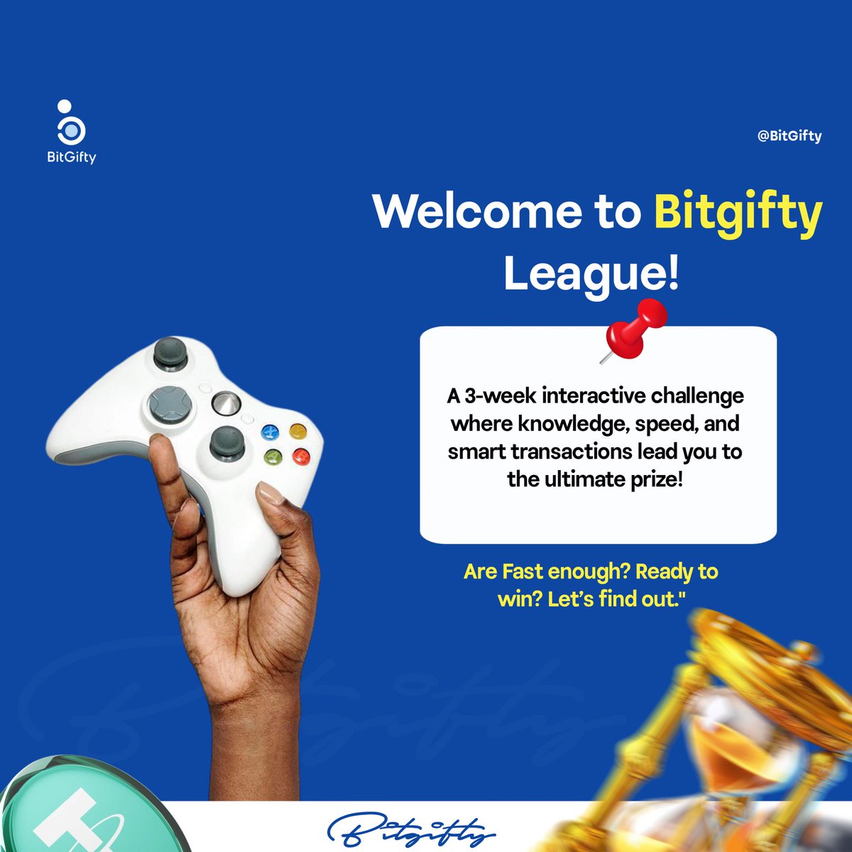BitGifty's tweet image. Bitgifty League: 3-Week Crypto Challenge!
Show your skills, speed, and smarts to win big. Ready to stand out?
Join now! 👇
#BitgiftyLeague