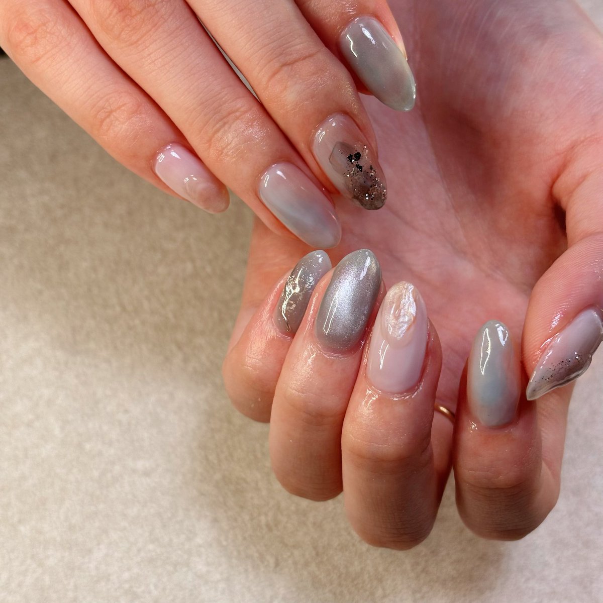 夏ネイル可愛いので見ていってください️🫧

 #日常垢