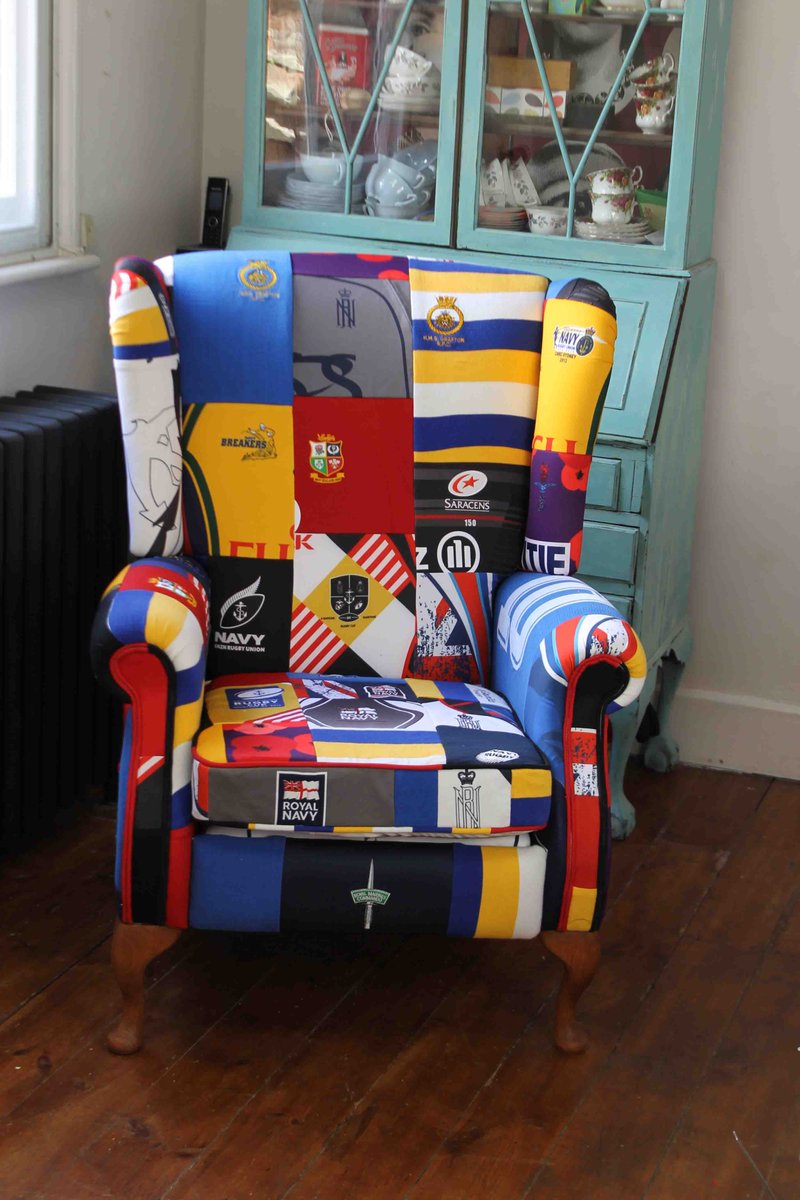 patchworkchairs's tweet image. Great collection of shirts to work on 🏉🏉🏉