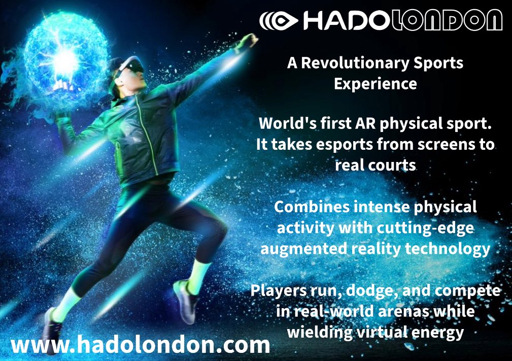 Really excited to be showcasing HADO @citystgeorgesuni tomorrow! 
Let’s get everyone moving and jumping to the HADO beat!

#Hado #HADOLondon #healthandfitness #sports #healthandwellness #fitness #augmentedreality #technosport #ARGaming #ARGames