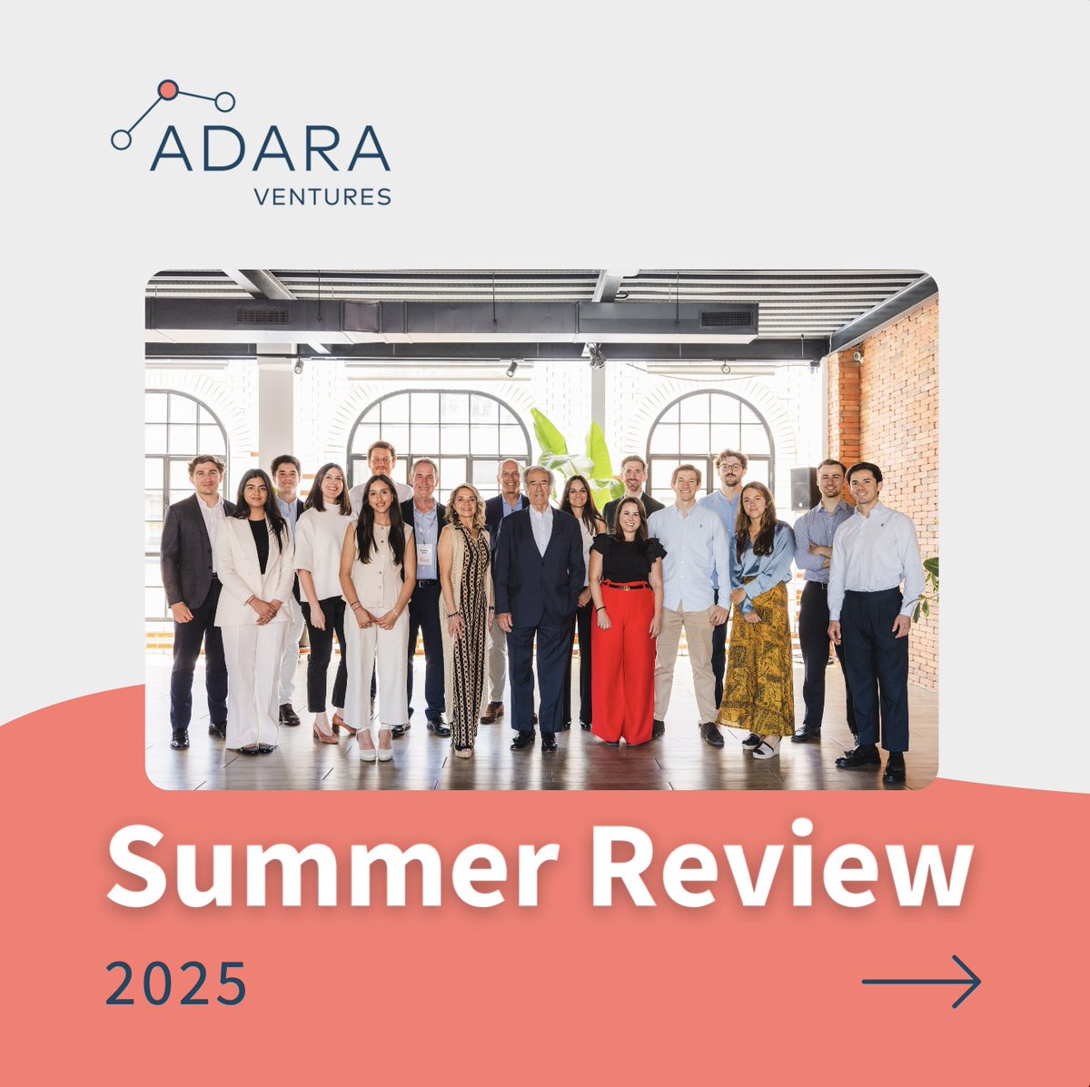 💫 As we wrap up the first half of 2025, we wanted to reflect on key moments from the past few months: celebrating new investments, team promotions, and impressive growth stories from our across portfolio.

Summer Review 2025 👉 adara.vc/news/summer-20…