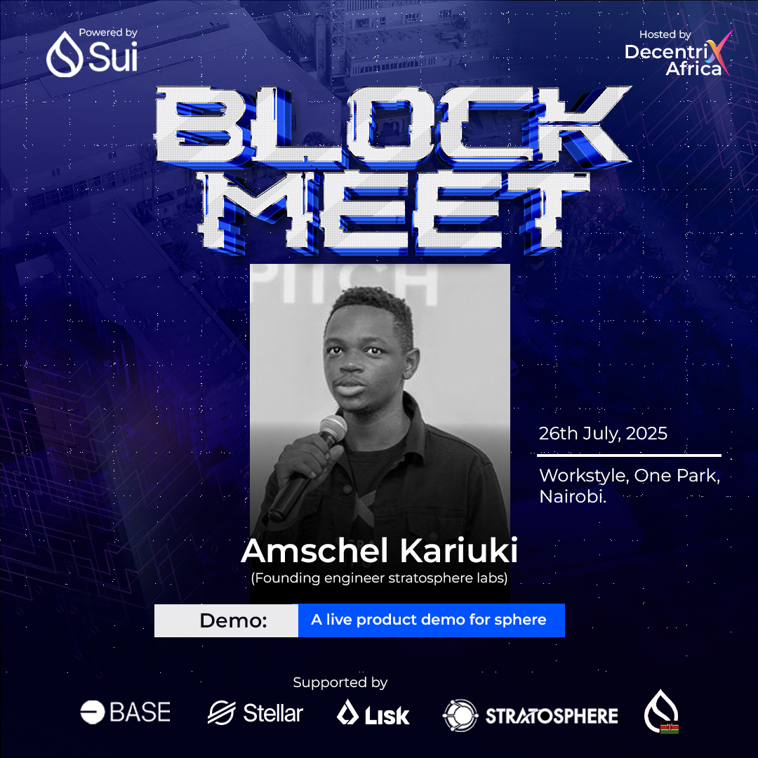 DecentrixAfrica's tweet image. Meet the Voices Opening BlockMeet
📍 Workstyle, Onepark, Parklands Nairobi
🗓️ July 26, 2025
🕐 1–6 PM
BlockMeet is focused on helping builders grow beyond code—through leadership, communication, visibility, and real community. This year’s keynote speakers reflect that…