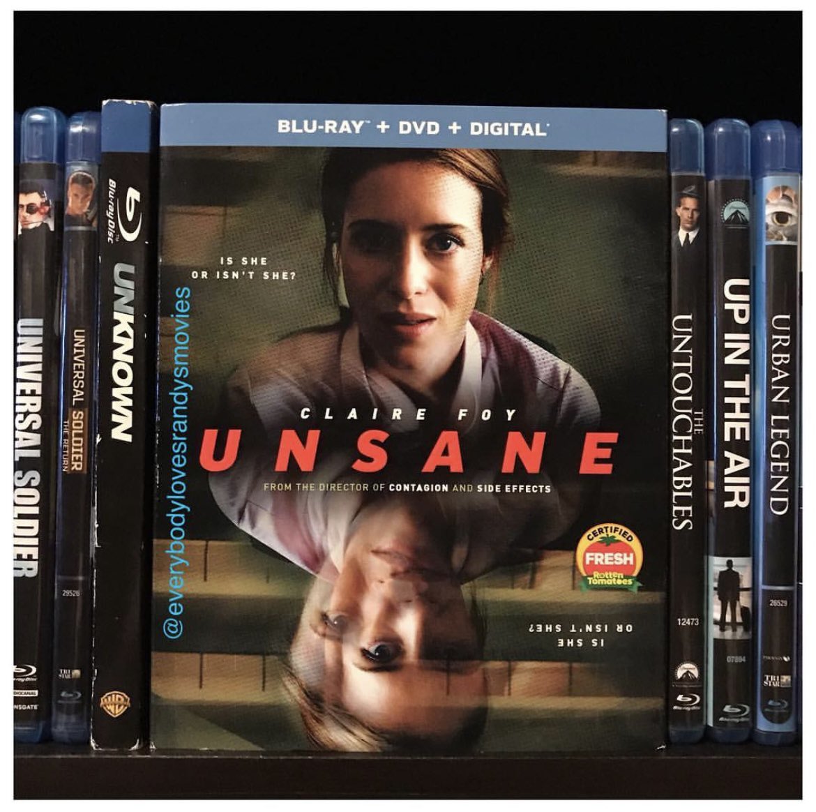Movie: #Unsane (2018)

Starring: #ClaireFoy #JoshuaLeonard #JayPharoah #JunoTemple #AimeeMullins #AmyIrving 

Directed By: #StevenSoderbergh 

#BluRay 
#MovieNerd 
#MovieCollector
#BluRayCollection 
#MovieCollection 
#MovieBuff
#PhysicalMedia 
#FilmTwitter