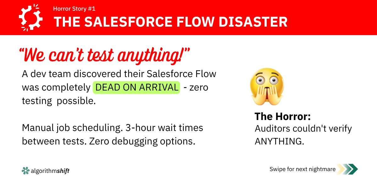 algorithmshift's tweet image. Low-code can speed things up—but without governance, it’s a compliance nightmare! Shadow IT, missing audit trails, and wide-open APIs have cost millions. What’s your scariest low-code audit gap? #LowCodeHorror #ComplianceFail