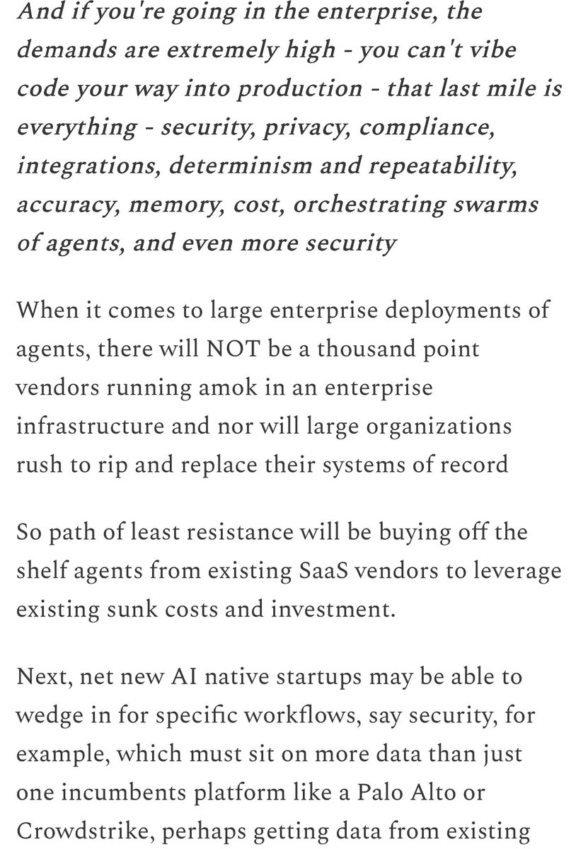 Ed Sim (@edsim) on Twitter photo 💯 <a href="/levie/">Aaron Levie</a> nails it 👇🏼
the last mile in the enterprise is the longest when it comes to agents
wrote about this in April about some opportunities ahead as well 💯 <a href="/levie/">Aaron Levie</a> nails it 👇🏼
the last mile in the enterprise is the longest when it comes to agents
wrote about this in April about some opportunities ahead as well