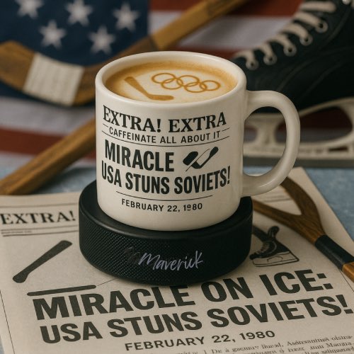 maverickmentor_'s tweet image. ☕️ Good morning, legend.
February 22, 1980 – USA vs. USSR
Welcome to Extra! Extra! Caffeinate All About It — a weeklong tribute to the moments that stopped the world and made the headlines.
We’re kicking things off with stick taps and star-spangled goosebumps.
One day in…