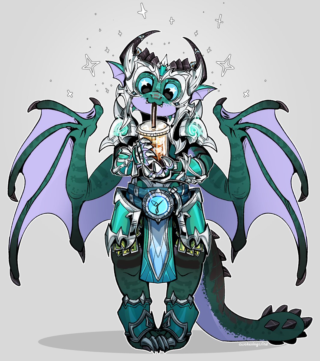awakeningwind's tweet image. Ice latte dracthyr