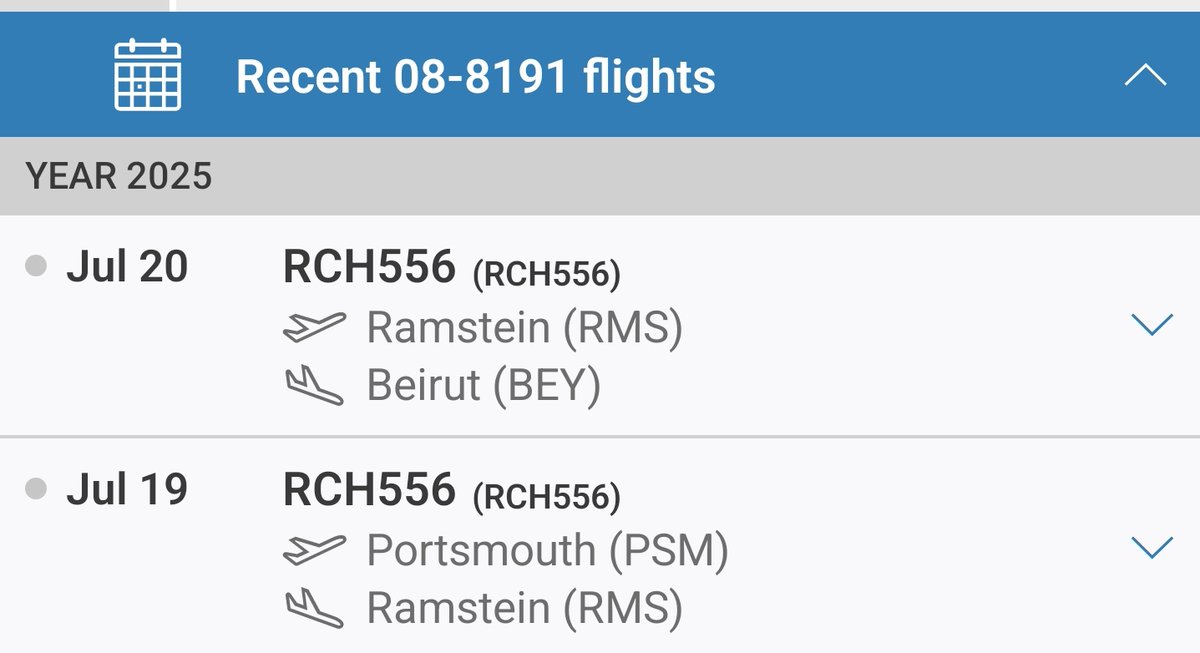 sipjack1776's tweet photo. C-17A 🇺🇲
#AE2FA3
08-8191/RCH556
Pease>Ramstein>Beirut 
Currently departing Beirut for Amman
@Borrowed7Time @HusseinSalmanQ @LebanonJets @SomeFrench1991 https://t.co/cuTSqQG9fJ