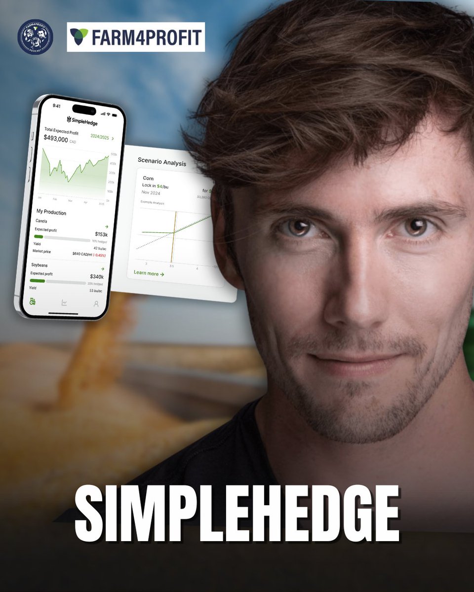 Farm4Profit Podcast (@farm4profitllc) on Twitter photo 🌾 Grain prices may be unpredictable — but your farm’s future doesn’t have to be.
In this episode of the Farm4Profit Podcast, we talk with Mark from <a href="/SimpleHedge_App/">SimpleHedge</a>, the platform helping farmers take control of market volatility and make smarter grain marketing moves.
Here’s 🌾 Grain prices may be unpredictable — but your farm’s future doesn’t have to be.
In this episode of the Farm4Profit Podcast, we talk with Mark from <a href="/SimpleHedge_App/">SimpleHedge</a>, the platform helping farmers take control of market volatility and make smarter grain marketing moves.
Here’s