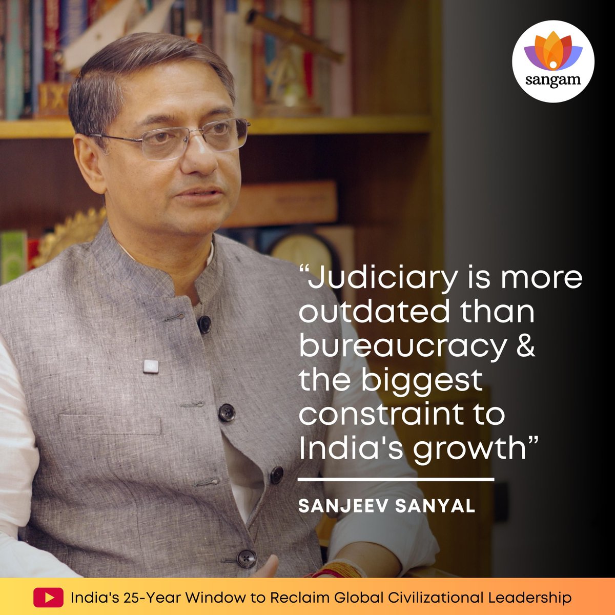 Judicial reform isn’t optional; it’s foundational to unlocking growth, justice, and civilizational renewal. <a href="/sanjeevsanyal/">Sanjeev Sanyal</a>