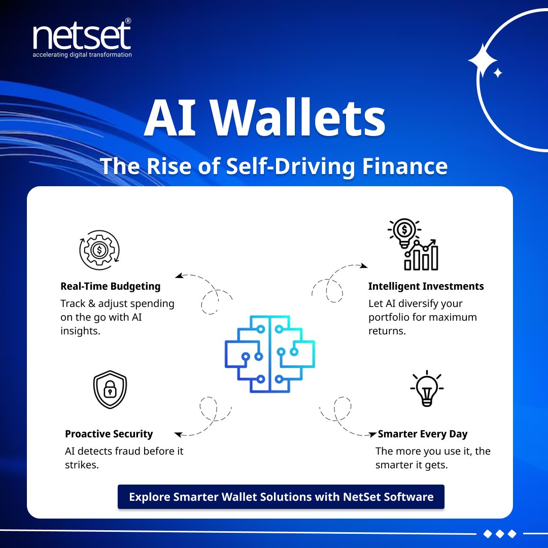NetSet_Software's tweet image. Empower your wallet with AI.
From smart budgeting to secure investing—AI Wallets put you in control.
Partner with NetSet Software.
🔗Learn more: netsetsoftware.com
📧 sales@netsetsoftware.co | 📱+1 (628) 209-8777
#AI #AIWallets #Automation #Fintech #Blockchain #CryptoWallet