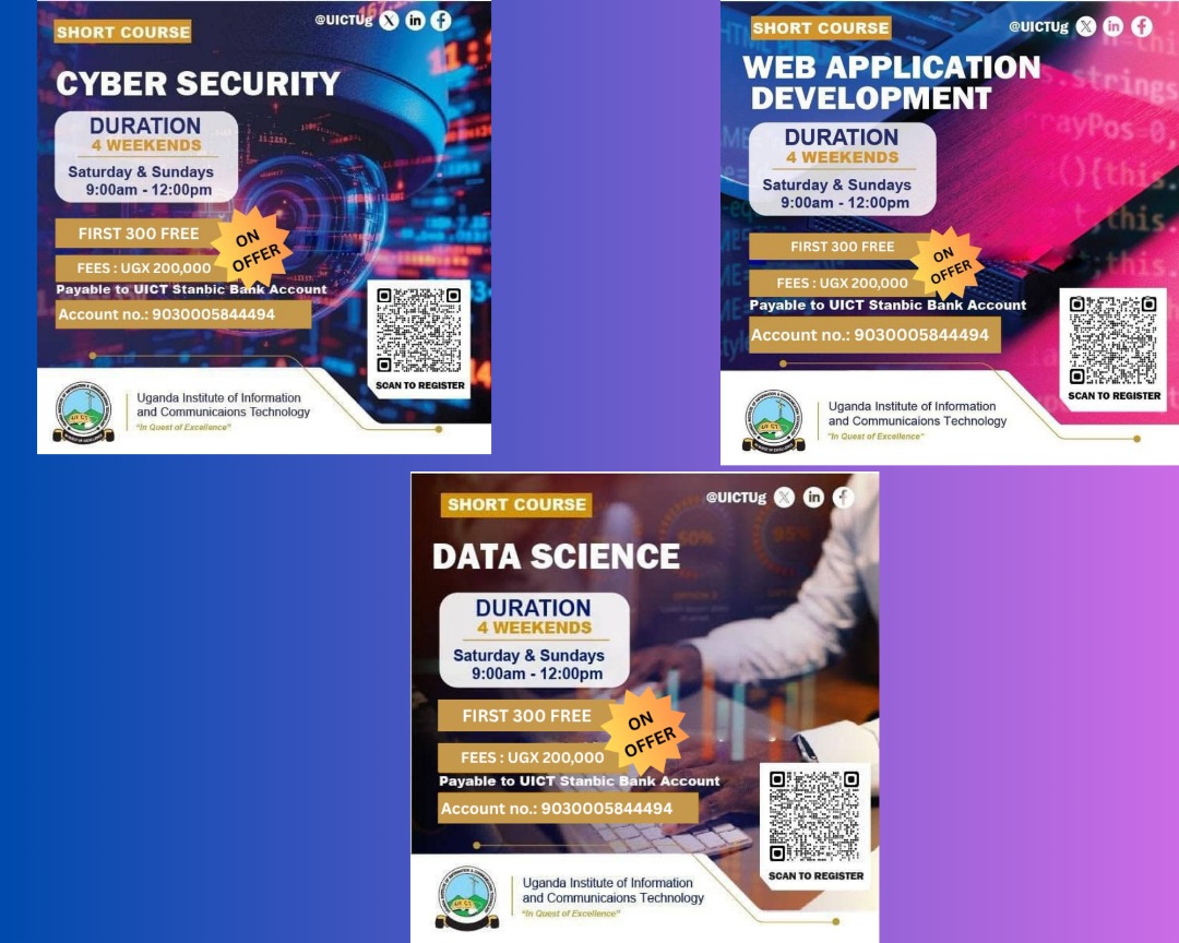 UICTug's tweet image. Please note: There was an error on the initial Cyber Security flyer; this course is ALSO discounted to UGX 200,000 for this offer, not UGX 800,000. The first 300 to register still train FREE! Don’t miss your chance to develop in-demand skills at UICT. Register now and secure your…