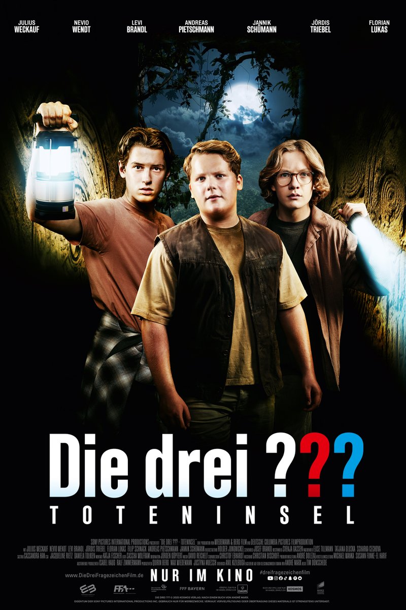 Die #DreiFragezeichen bringen einen legendären Fall ins Kino: DIE DREI ??? – TOTENINSEL ☠️ - Ab 22.1.26 NUR im Kino! #DreiFragezeichenFilm