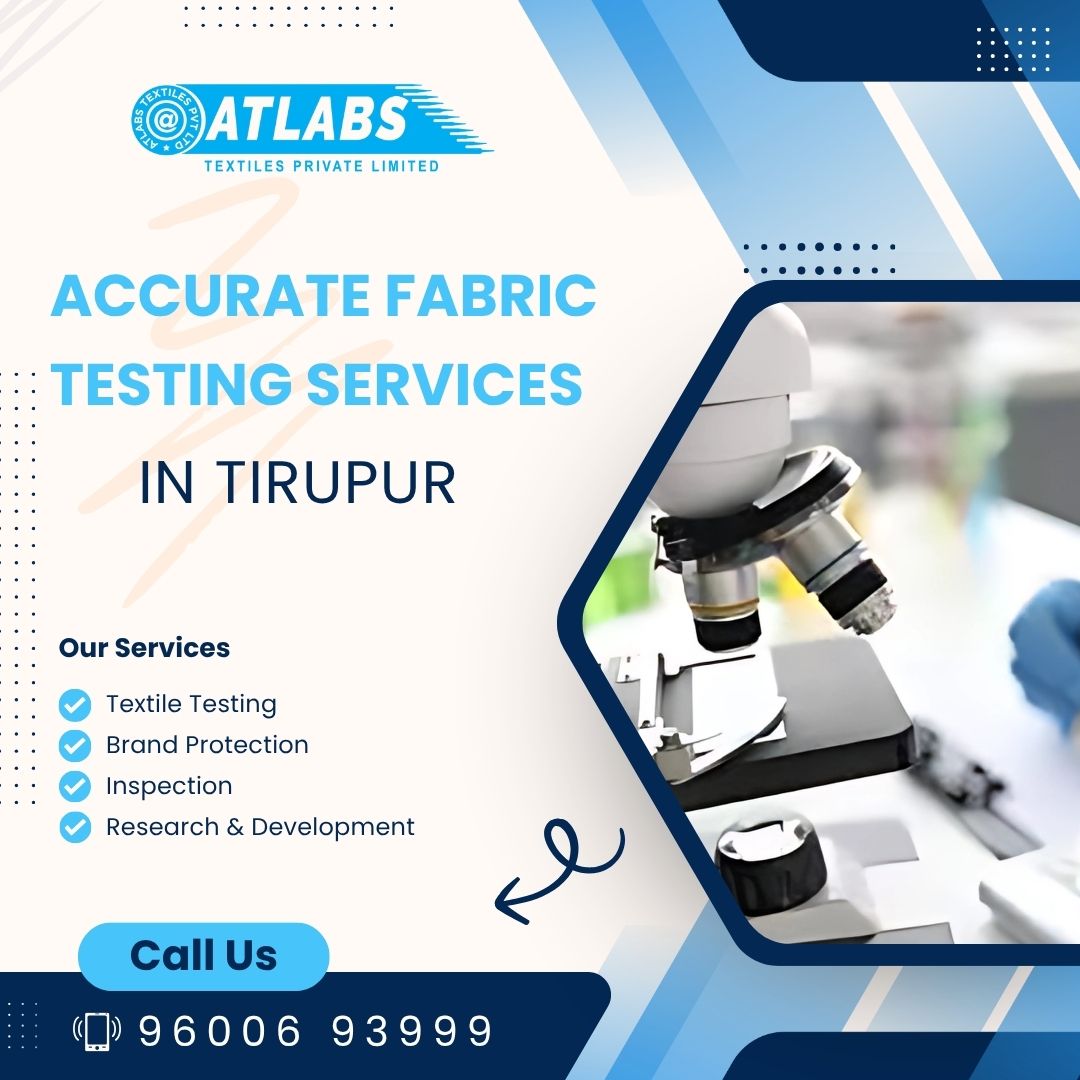 AtlabsTextiles's tweet image. Ideal for textile manufacturers, exporters, and garment units. Trust us for accurate, cost-effective fabric testing tailored to your needs

#AtlabsTextiles #FabricTesting #TextileTesting #TirupurTextiles #QualityAssurance #TextileIndustry #BrandProtection