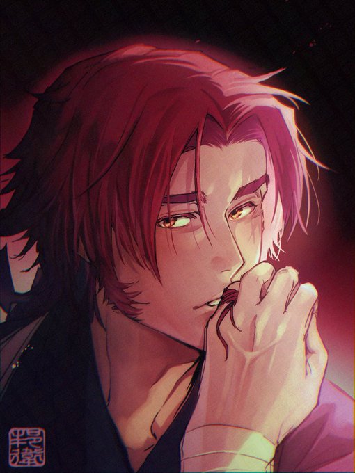 前に描いた絵のリメイク作品🌸
自身の髪を赤い糸に見立て、視線をおくるその先には… 