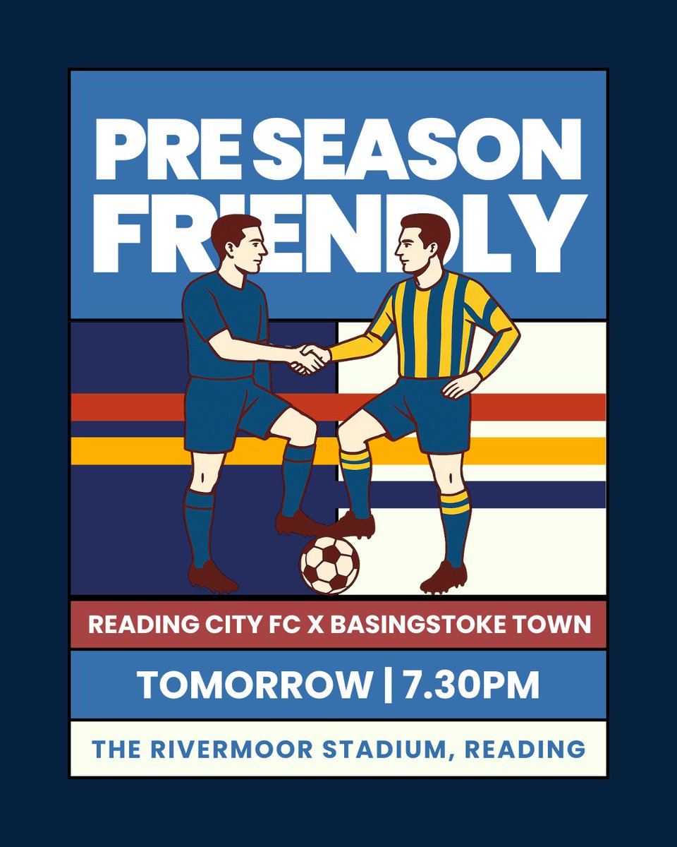 Basingstoke_FC's tweet image. We play football. Sometimes quite well. Tomorrow, we attempt that again at The Rivermoor against our friends, @ReadingCityFC.
We’re crossing the border. Not illegally, just into Berkshire. Please note earlier than normal KO time
Join us if you like...
app.fanbaseclub.com/Fan/Tickets/Ch…
