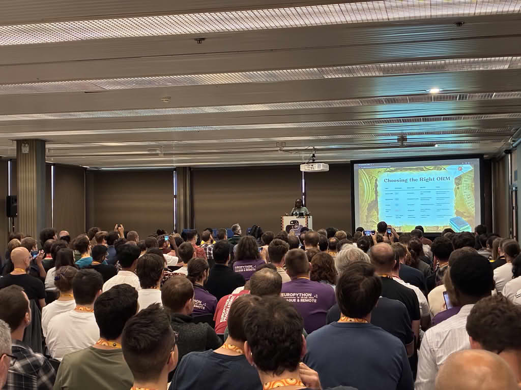 thibaud_colas's tweet image. Pretty sure #EuroPython 2025 was my top 1 fav conference ever. Just the perfect mixture of catching up with people I know, meeting people I don’t know, learning new things. Time well spent chatting w/ Python veterans and also first-timers
Volunteering there was ACE, and for…