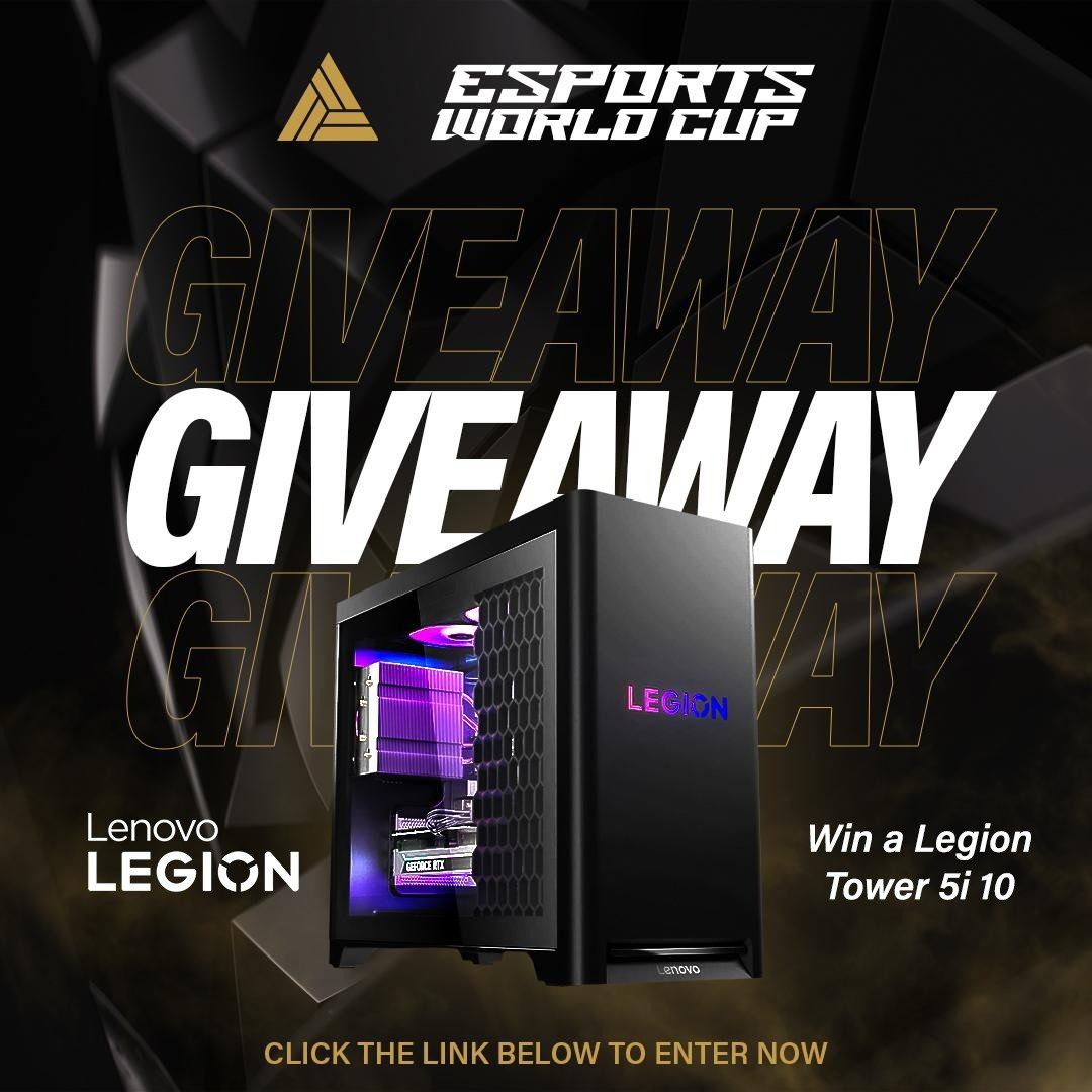 EWC_EN's tweet image. Esports World Cup Giveaway!
Think youโve got what it takes to win? Participate in a quick survey and you could score a Lenovo Legion PC ๐
Donโt miss your shot โ click the link below to enter now!
survey.cmix.com/36D468D4/19FTKโฆ
