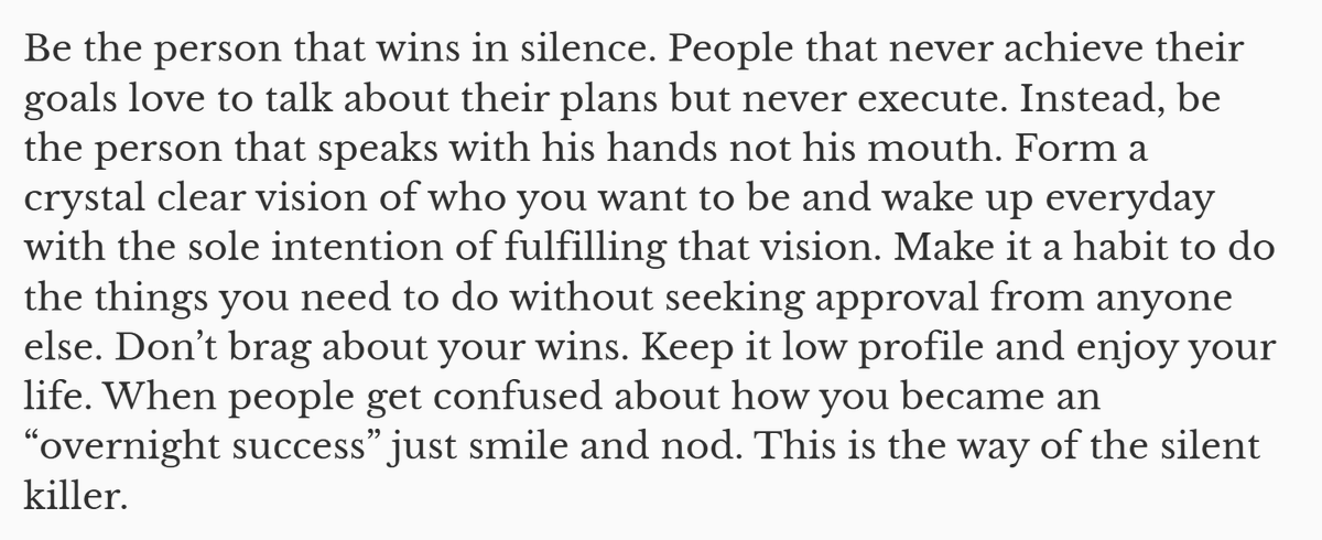 Be a silent killer