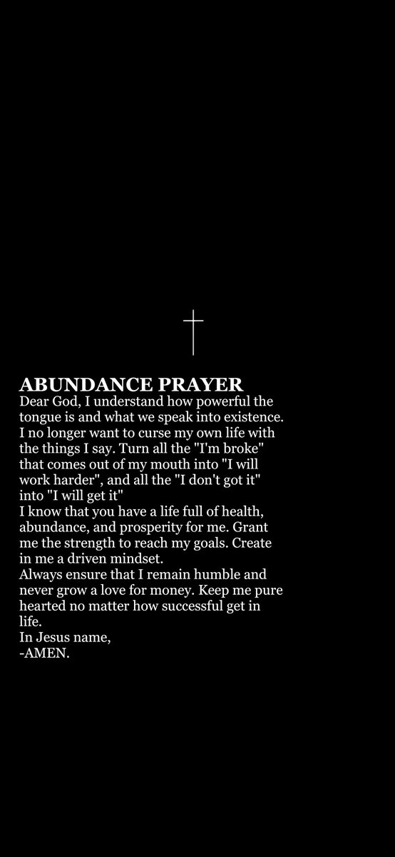 Prayer of abundance 🙏