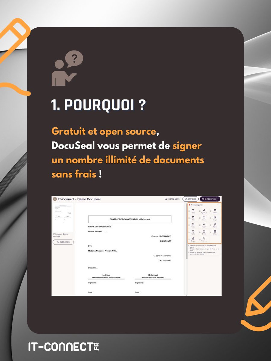 ITConnect_fr's tweet photo. 🖊️ Découvrez 𝗗𝗼𝗰𝘂𝗦𝗲𝗮𝗹
💠 Introduction : https://t.co/qOJ64rsXCE
💠 Installation sur un NAS Synology : https://t.co/N4A6gDZoQZ
💠 La vidéo : https://t.co/noCIeAnhXq
#signature #opensource #docuseal #informatique #IT #astuce #tutoriel #pdf https://t.co/h8OISggfja