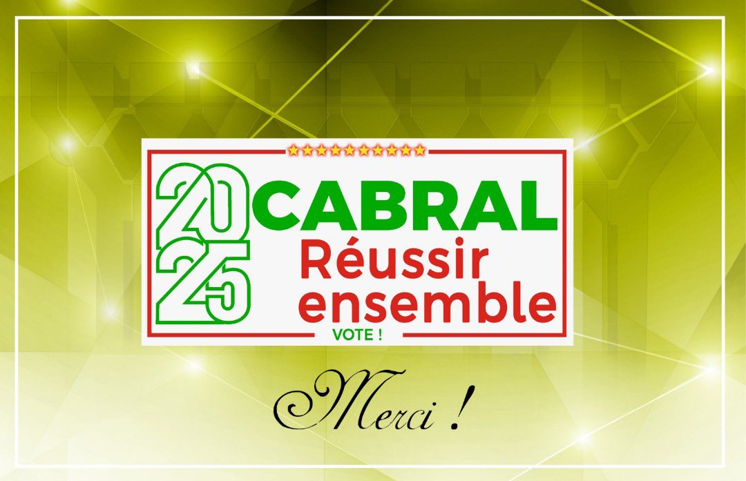 Merci à tous pour vos contributions qui ont permis de payer la caution de candidature du président national <a href="/CabralLibii/">Cabral LIBII</a> , on ne lâche rien, la campagne est encore longue 💪🏾💪🏾💪🏾 #reussirensemble