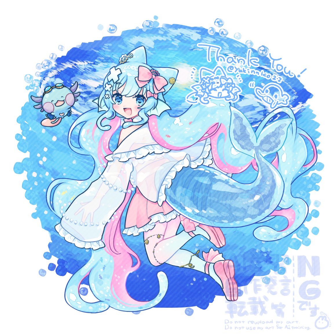 yukinnko22's tweet image. リクエストありがとうございました～🐋🍷キュートなお衣装！ #Commission