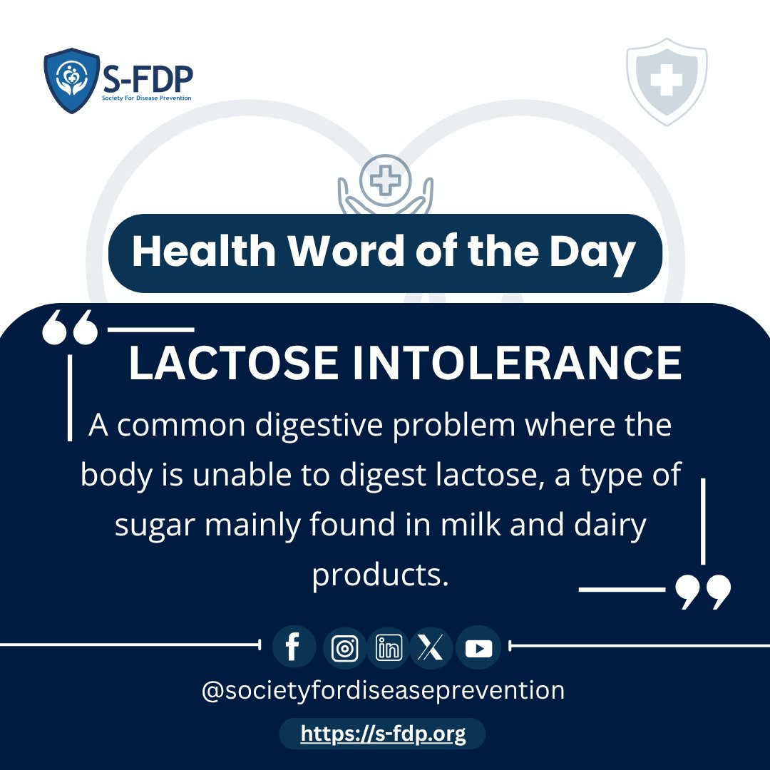 disease_society's tweet image. The symptoms of lactose intolerance usually develop within a few hours of consuming food or drink that contains lactose.
The primary symptom is flatulence (buildup of gas in the stomach). Others are diarrhea, stomach cramps and pains, and stomach rumbling.
#HealthTips