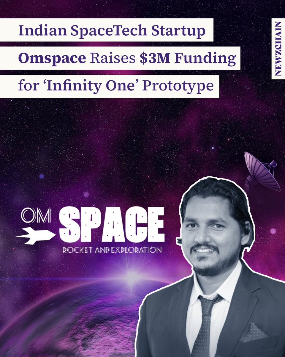NewzchainHQ's tweet image. Omspace Rocket & Exploration(@Omspace_in) just raised $3M to build their game-changing Infinity One prototype! This Ahmedabad-based spacetech gem, nurtured by @CrAdLE_EDII_TBI, aims to launch 350 kg payloads to 800 km with unmatched cost and fuel efficiency. The future of space…