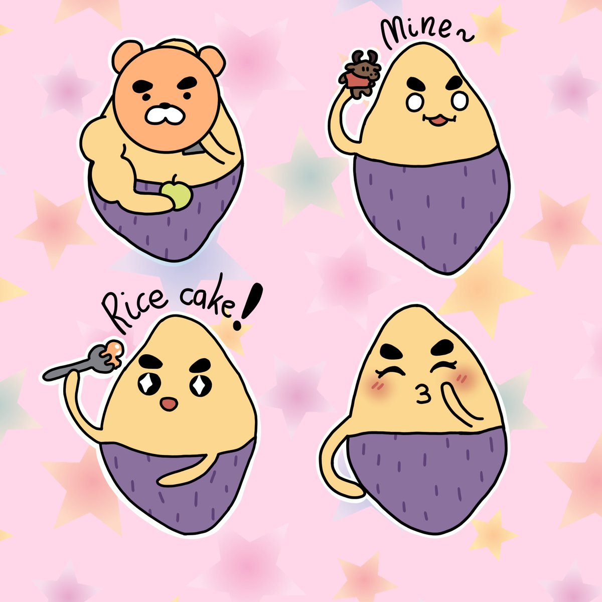 syubunny's tweet image. missing guma so bad i drew some goguma stickers~~
#Gumayusi