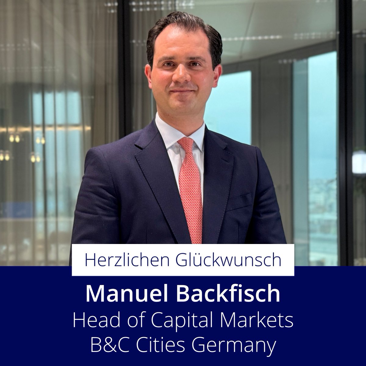 Colliers ernennt Manuel Backfisch MRICS zum Head of Capital Markets – B&amp;C Cities. Er übernimmt das Investmentgeschäft in allen deutschen Städten außerhalb der Top 7. Mit seinem Team wird er unser Wachstum in den regionalen Märkten weiter vorantreiben. #CapitalMarkets