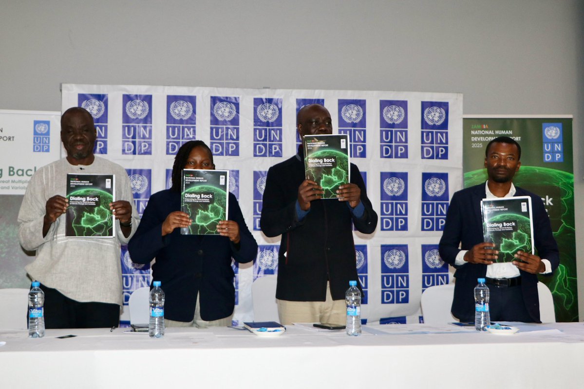 UNDPZambia's tweet image. In Kabwe for the sub-national dissemination of the National Human Development Report #NHDR2025 — Dialing Back: Overcoming the Threat Multipliers of Climate Change!
This week, we are breaking down findings, engaging in inspired dialogue, & discussing solutions to climate change.