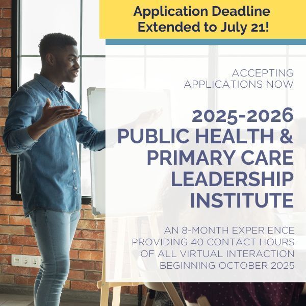 r4phtc's tweet image. Update! The Public Health &amp;amp; Primary Care Leadership Institute is now fully virtual, reopening apps for 1 week! 

New deadline: TODAY! 

Perfect for emerging leaders in AL, FL, GA, KY, MS, NC, SC, TN 

Don&apos;t miss out! Apply now: buff.ly/mLn3wEP

#PublicHealth #Leadership