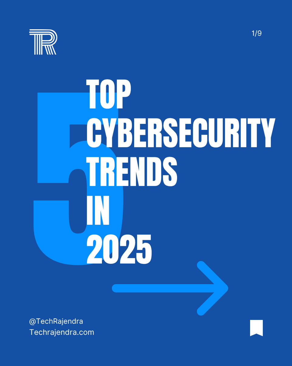 Tech_Rajendra's tweet image. 🔐Top 5 #Cybersecurity  Trends in 2025

1.#AI -Powered Threat Detection🤖

2.Zero Trust Security🔒

3.Passwordless Logins🔑

4.Cloud-First Defense☁️

5.Cyber Resilience Focus💪

Stay safe. Stay ahead.🛡️

#TechRajendra #ZeroTrust #CloudSecurity #Infosec #DigitalDe