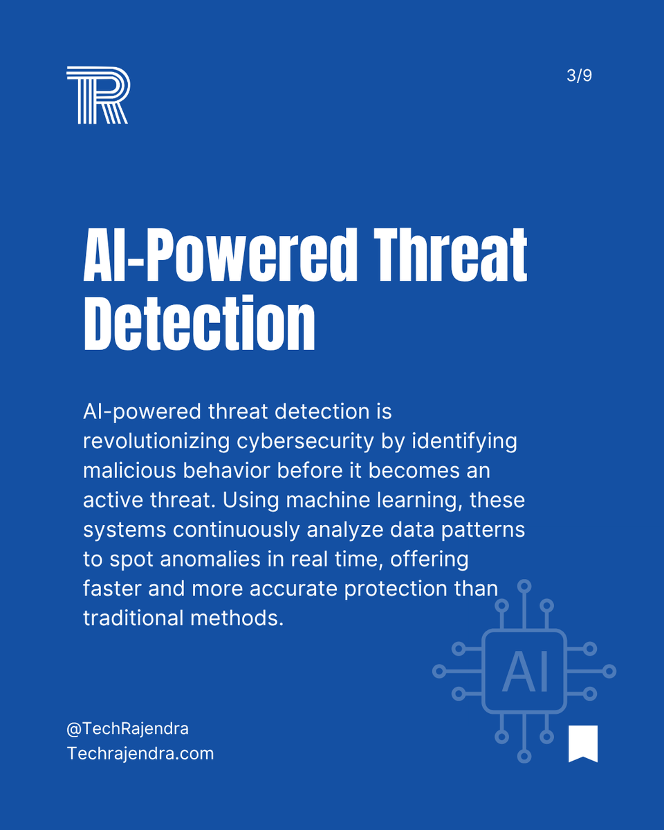 Tech_Rajendra's tweet image. 🔐Top 5 #Cybersecurity  Trends in 2025

1.#AI -Powered Threat Detection🤖

2.Zero Trust Security🔒

3.Passwordless Logins🔑

4.Cloud-First Defense☁️

5.Cyber Resilience Focus💪

Stay safe. Stay ahead.🛡️

#TechRajendra #ZeroTrust #CloudSecurity #Infosec #DigitalDe