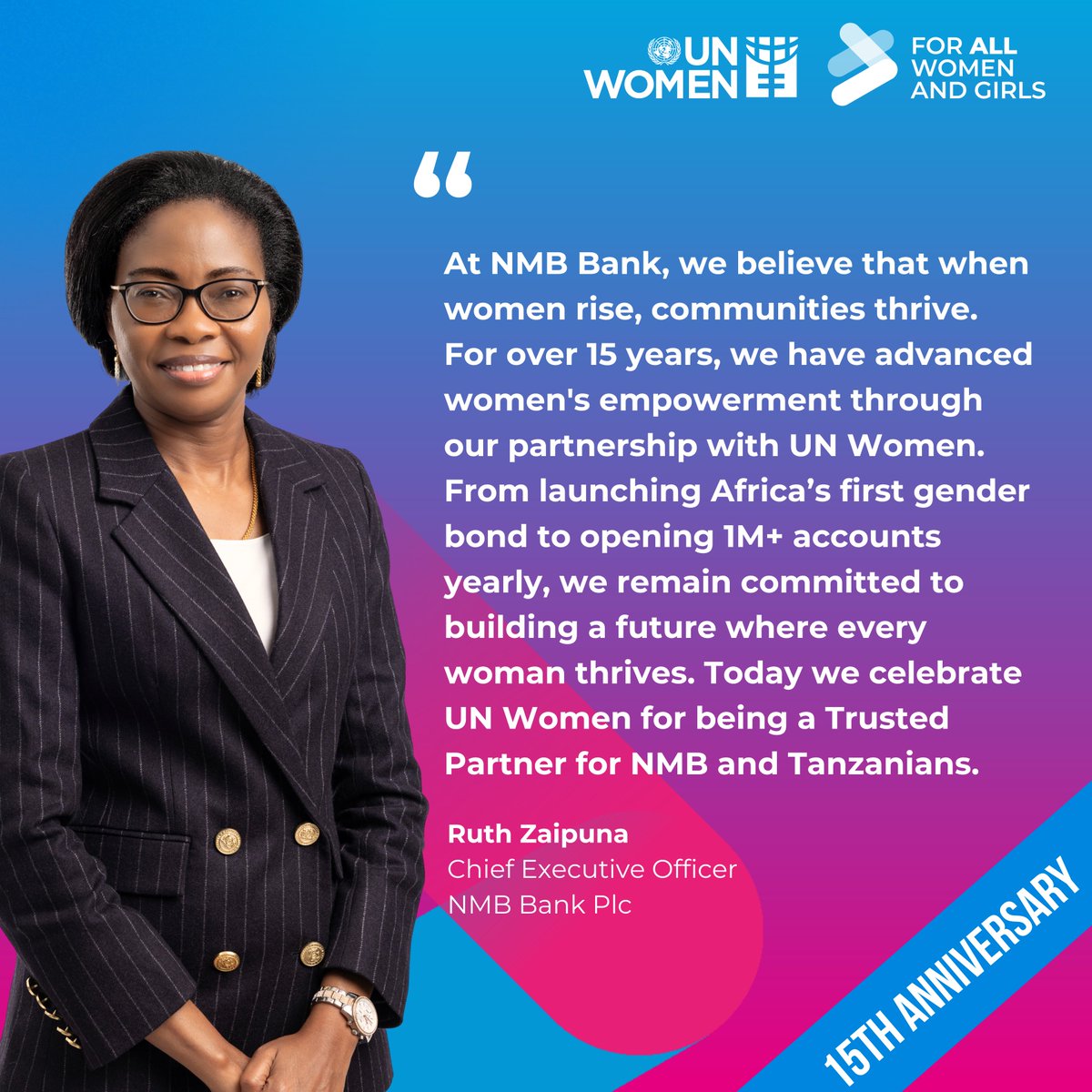 unwomentanzania's tweet image. 🏦 Financial institutions are key to driving gender equality and women’s economic inclusion.
We commend @NMBTanzania for advancing financial inclusion, supporting Tanzania’s Generation Equality commitments, and creating opportunities that empower women and uplift communities…