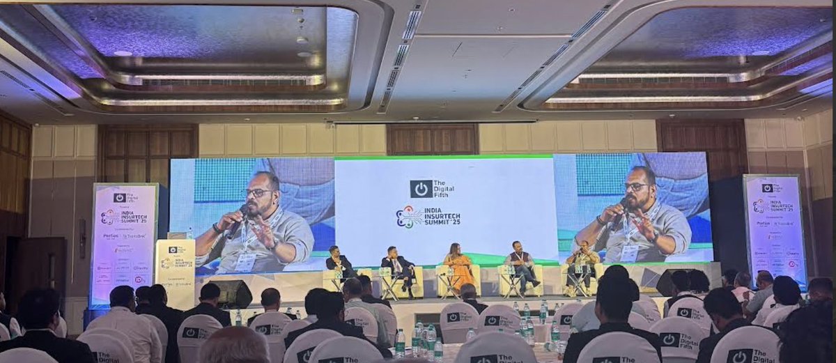 fibr_ai's tweet image. Fibr AI attended the India InsurTech Summit 2025!

Special thanks to Sameer Singh Jaini (@ssjaini ), CEO, @thedigitalfifth  for bringing together some of the most intellectual minds under one roof.

🧵Speaker Takeaways:

#IIS2025 #IndiaInsurtechSummit #FibrAI