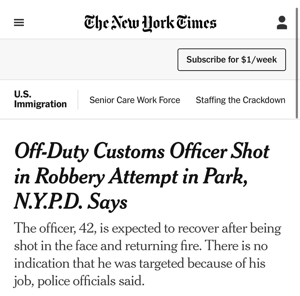 TriciaOhio's tweet image. Why does the media continue to cover for this criminal illegal alien who allegedly shot a @CBP agent?
Conveniently no mention of the fact the suspect was in our country illegally.